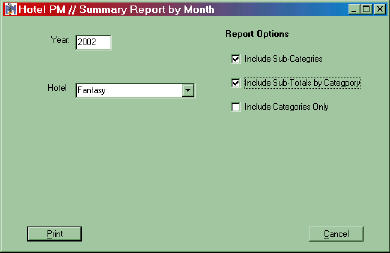 Summary Report by Month